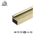 Profilé d&#39;extrusion en aluminium doré personnalisé 6061 t6